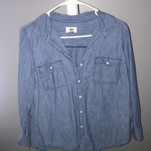 Chambray long sleeve top